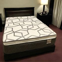 Queen Size Mattress Pillow Top 14” Inches  Excellent Comfort Also Available: Twin, Full, And King New From Factory With Its Plastic Same Day Delivery 