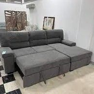 Brand New ✅ Gray Sectional Sleeper | Pull Out Bed