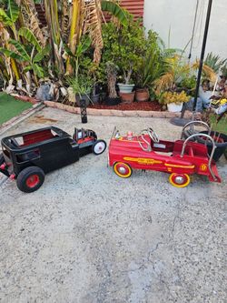 2 custom pedal cars