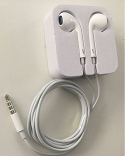 Wired earplugs. White