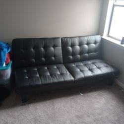 Leather Couch/Bed