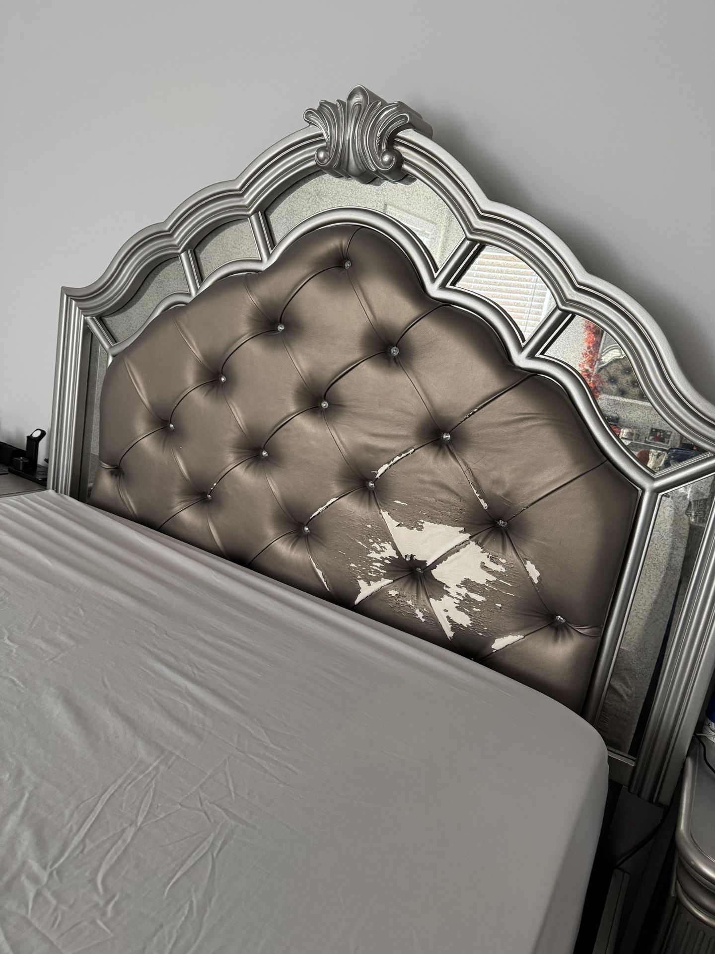 Queen Bed frame With 2 Nightstands
