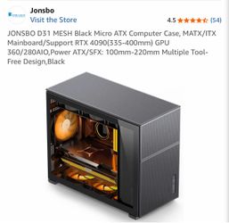 Jonsbo D31 MESH Black Micro ATX Computer Case