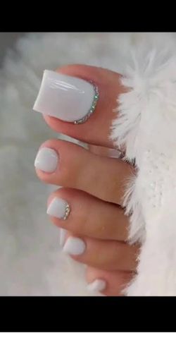 Silver Crystal Rhinestone Toe Rings Set