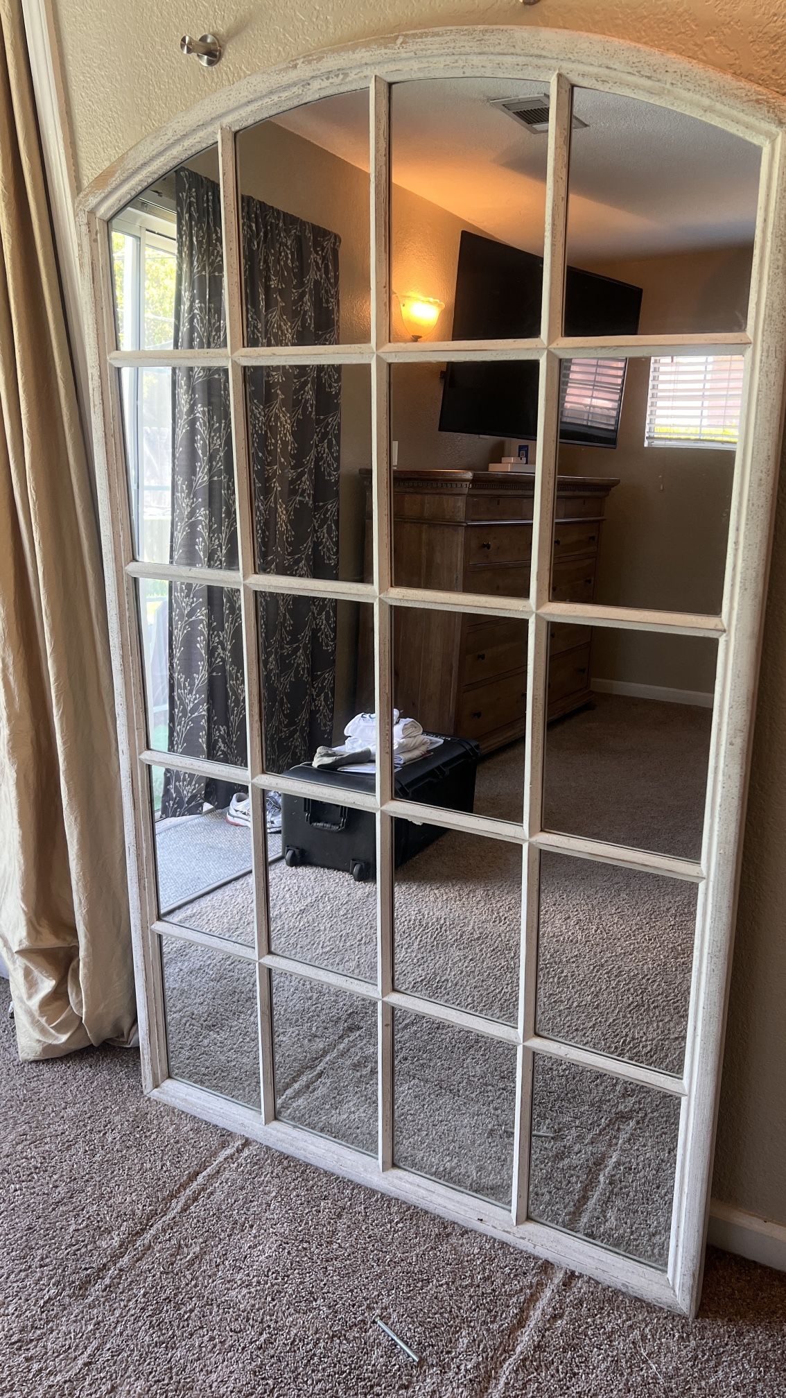 Vintage Wood Rustic Floor Mirror