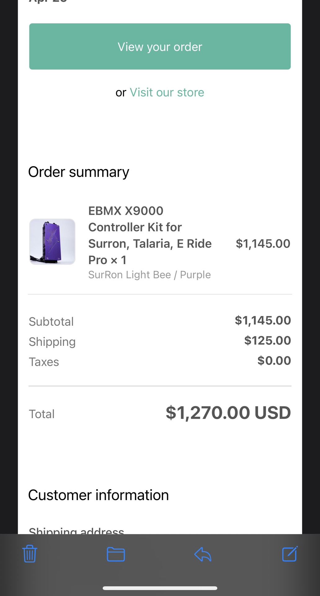 Ebmx X9000 Controller (Surron, Talaria, Eride)