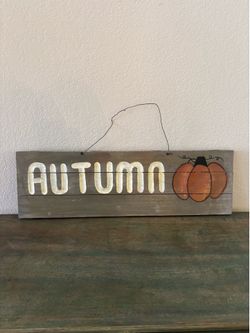 AUTUMN Wood Sign