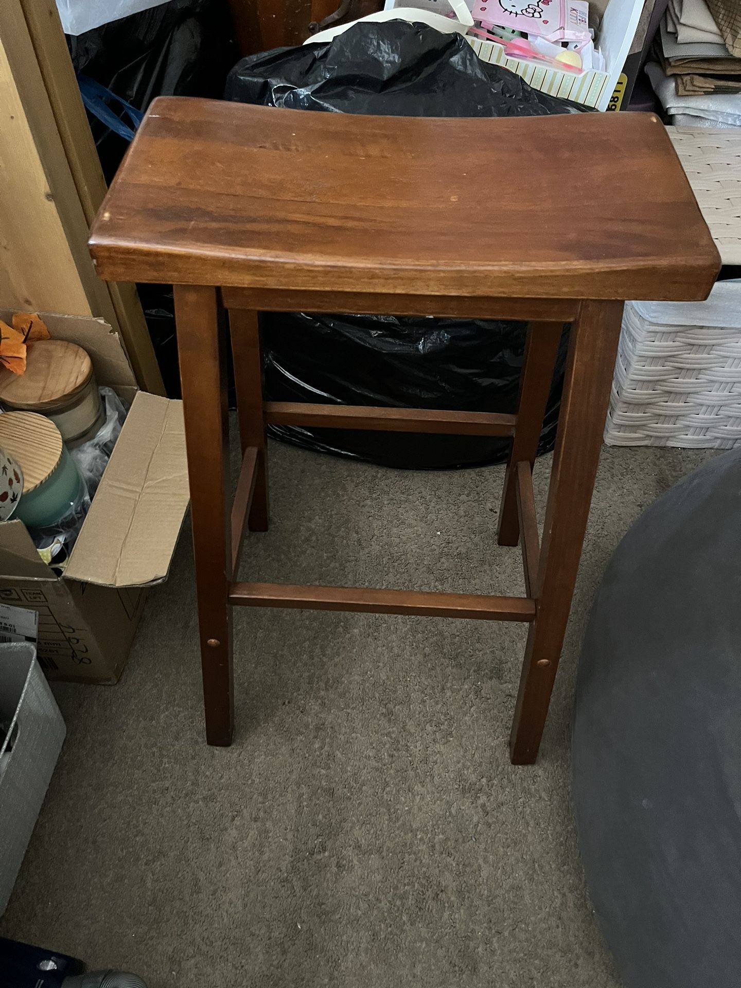 2 Wooden Stool Chairs