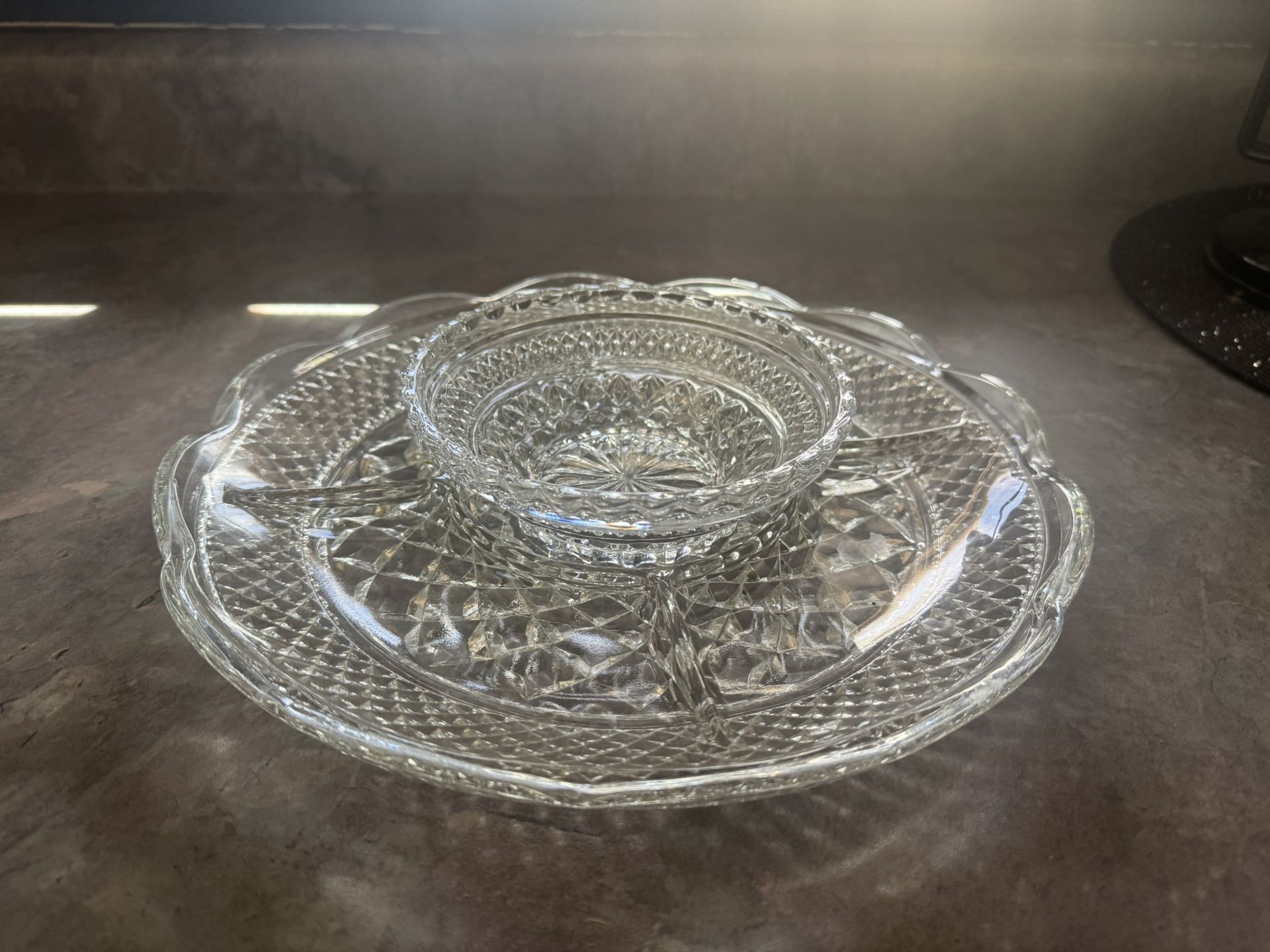 Sale Pending- Piece Vintage Wexford Pattern Vegetable Tray 