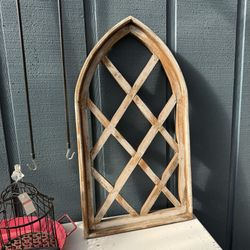 Wood “ Church Window” Decor