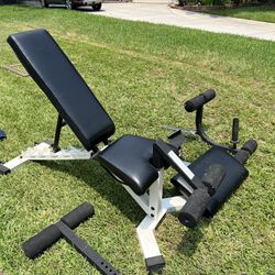 Workout bench with Accessories 