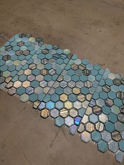 New Dpt Starburst Hexagon Mosaic Pool Tiles