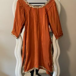 Indian Suit , Women’s, Orange / Gold