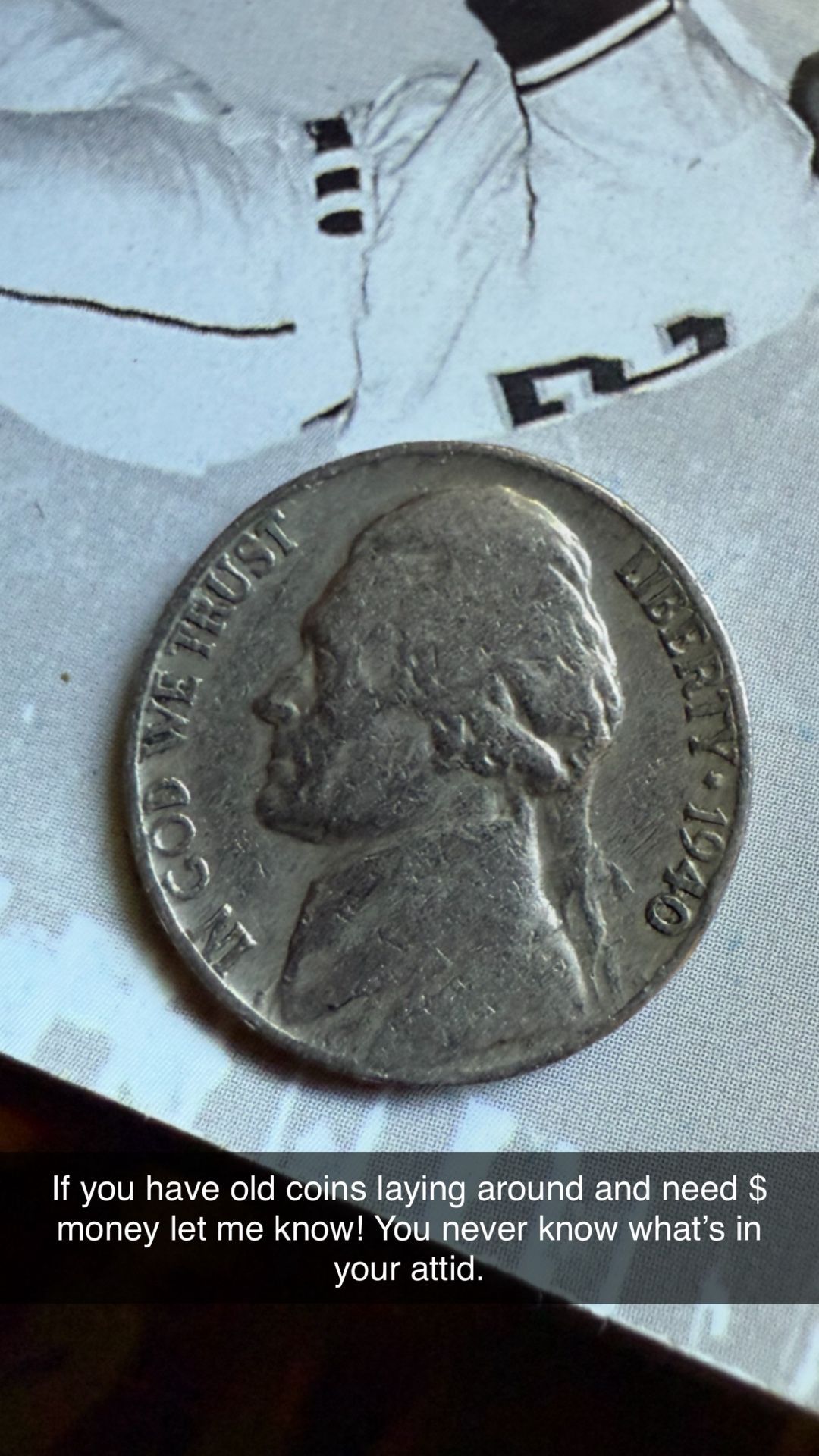 1940 NO MIMT MARK NICKEL Selling On eBay For 1,00$!