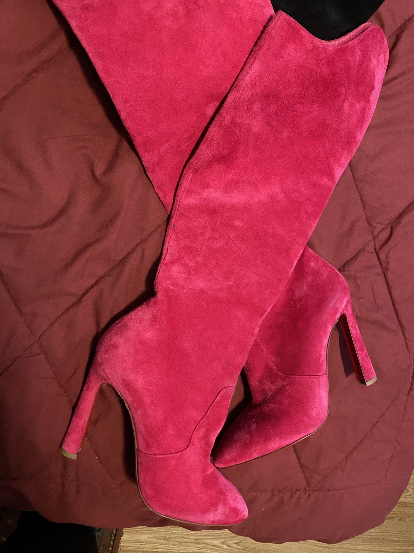 Hot Pink Women Boots Size 9