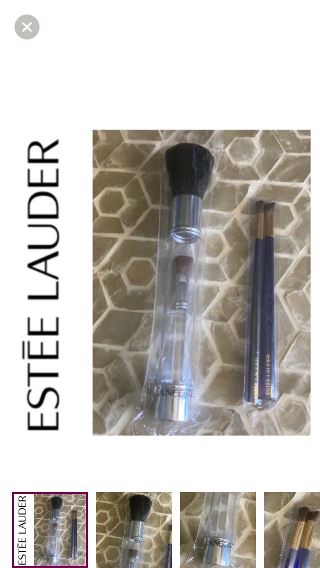 NEW! Lancome Brushes- Eye, cheek & set of 2 Estée Lauder eyeshadow brushes