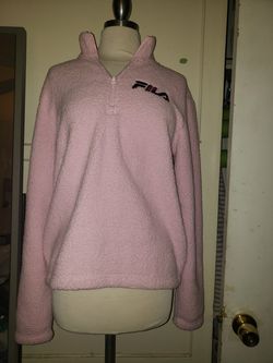 Pink Fila Sherpa Sweater/Jacket