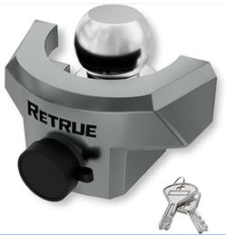 RETRUE Heavy Duty Trailer Lock For 2 5/16" Ball Coupler With Flange, Anti-Theft And Top Tier Security, Gray