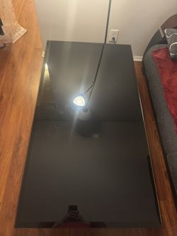Black Glass Top Coffee Table