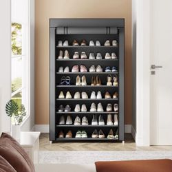 Shoe Rack with Fabric Cover - L153GY