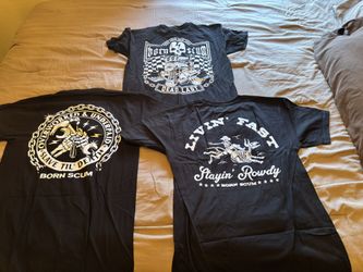 BORN SCUM T SHIRTS SIZE M