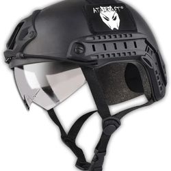 ATAIRSOFT MH Type Airsoft Tactical Fast Helmet with Protective Goggles Version