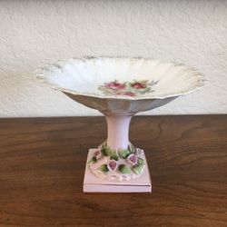 Lefton China Pedestal Dish