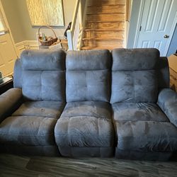 Gray Recliner Sofa
