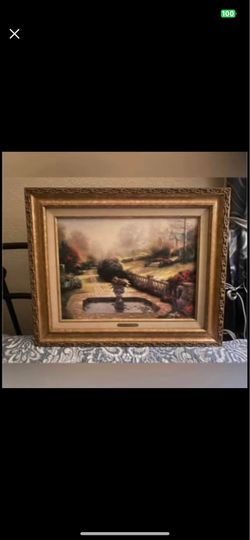 Thomas Kinkade Gardens Beyond Autumn Framed Painting