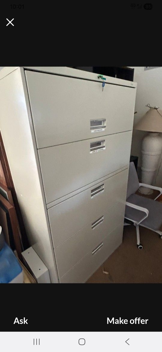 Legal Or Letter Size Metal File Cabinet 42 By 18