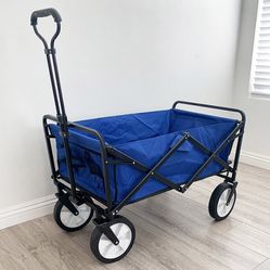 New in box $50 Collapsible Folding Wagon Utility Beach Wagon Cart Outdoor Camping, 34x20x22” (2 colors)