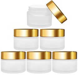 1oz Clear Glass Jars Refillable Cosmetic Container 