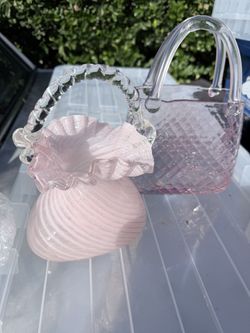 Glass Purse Vase 