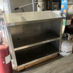 Slanted Stainless wall cabinet