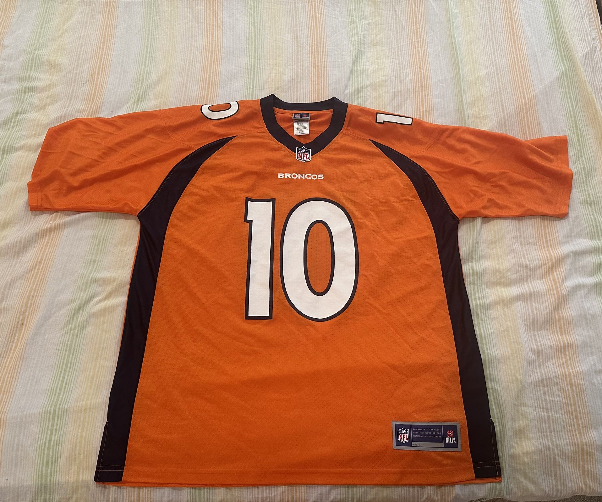 Denver Broncos NFL pro line Jerry Jeudy No. 10 football orange jersey size XL extra large
