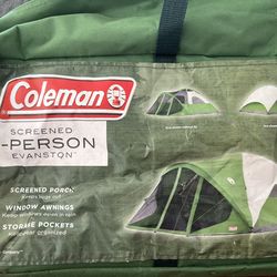 8  person Coleman tent with screened porch