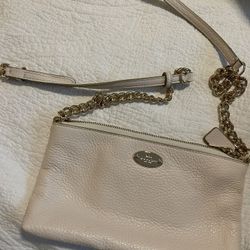 Coach Crossbody Purse - White