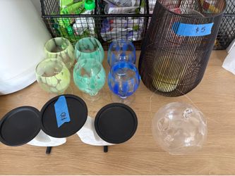 Home Decor, candle holder, cups, plant terrarium