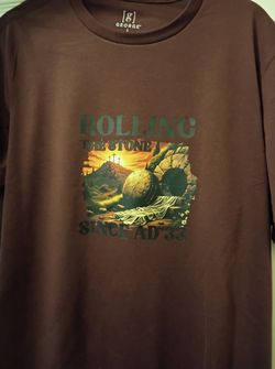 George 'Rolling The Stone' Graphic T-Shirt Size L