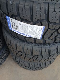 New set of tires 33 1250 20 lt winryn rt