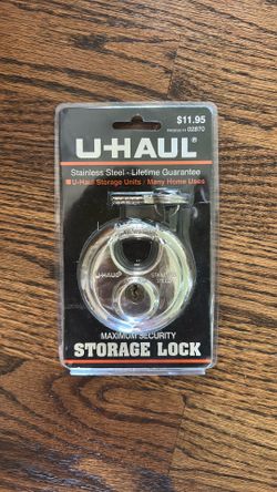 U-Haul storage locker lock with 2 keys