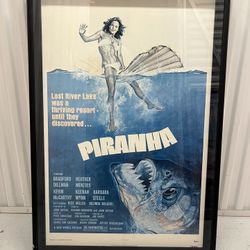 Piranha orig 1978 one-sheet Movie Poster. John Sayles, screenplay. Roger Corman