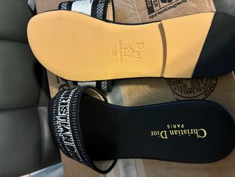 Christian Dior Paris Slide Sandals Size 39