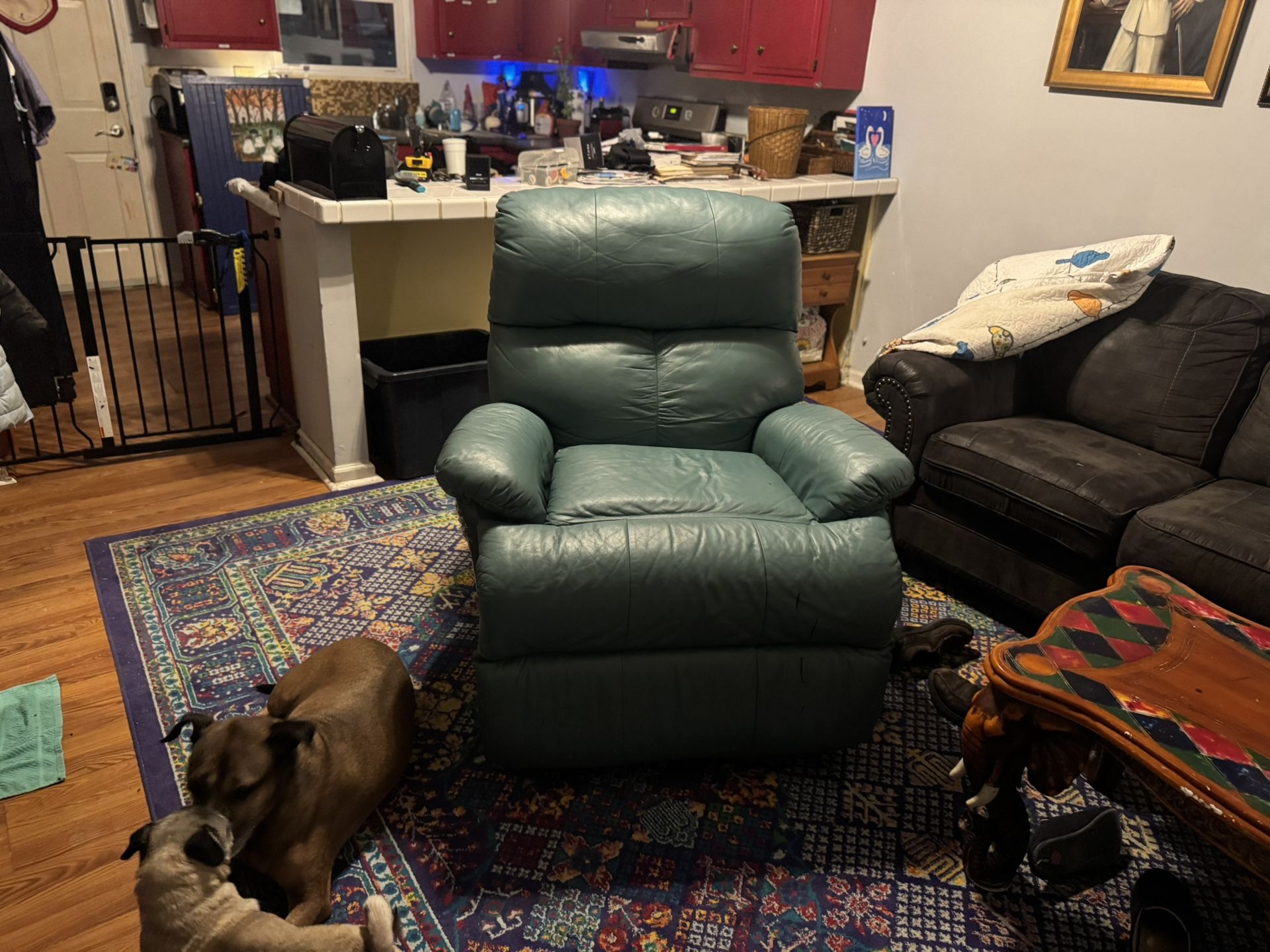 Very Large Leather Recliner