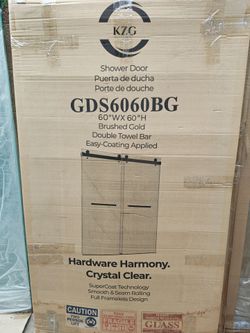 Bathtub shower door 60x66 open box original price $450 sale $250