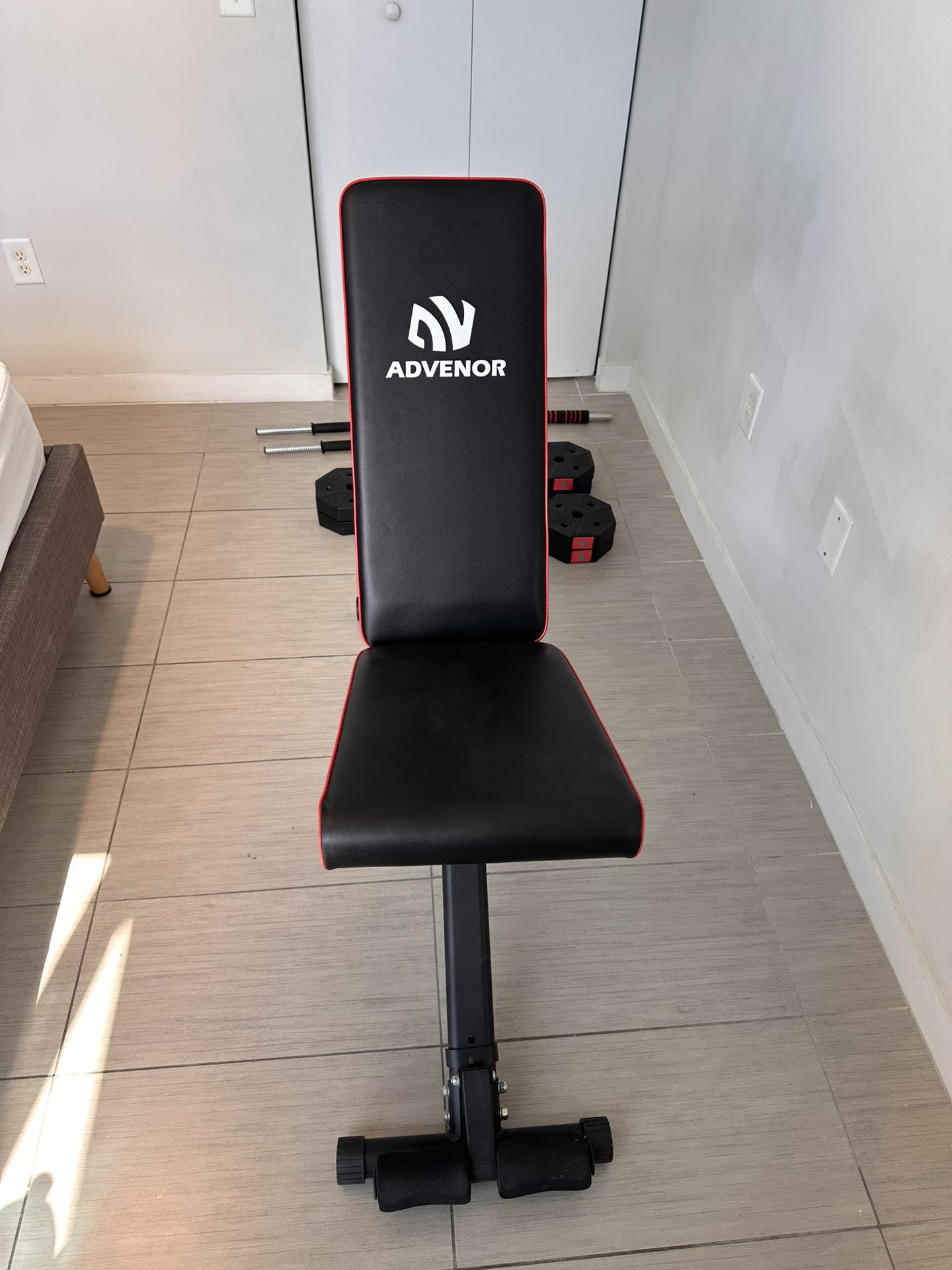 Adjustable Weight Set And Bench