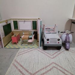 Our Generation Classroom, Car, And Scooter 