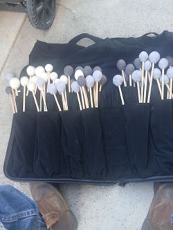 Vic Firth black leather bag