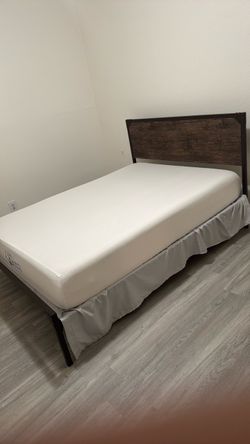 Queen bed with frame