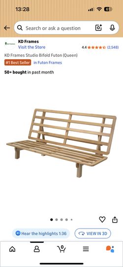 KD Frames Bifold Futon (Queen) BRAND NEW